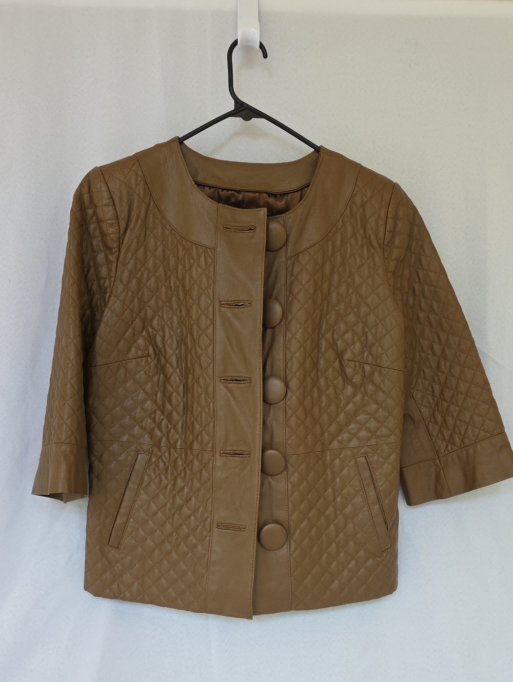 Terry Lewis Classic Luxuries Quilted Tan Leather Jacket